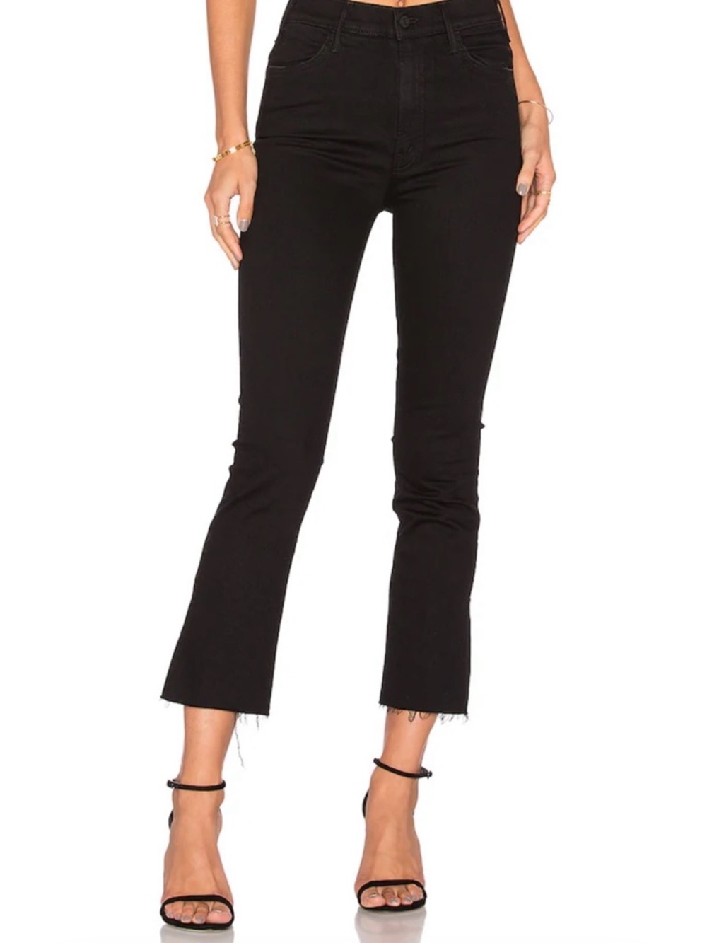 MOTHER The Hustler Ankle Fray Jeans in Not Guilty
